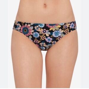 Women's Floral Ruched-Back Hipster Bottoms L